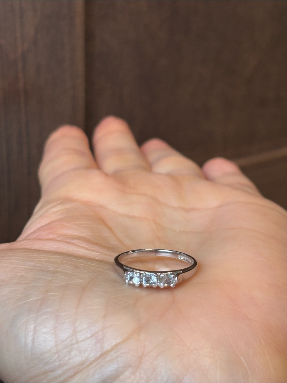 Vintage Avon Sterling Silver CZ Ring 925 | 3 Stone Classic NIB Size 7